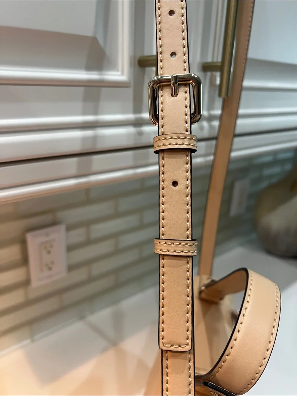 kate spade Blush Beige Structured Shoulder Bag. New with store tag!! Never worn